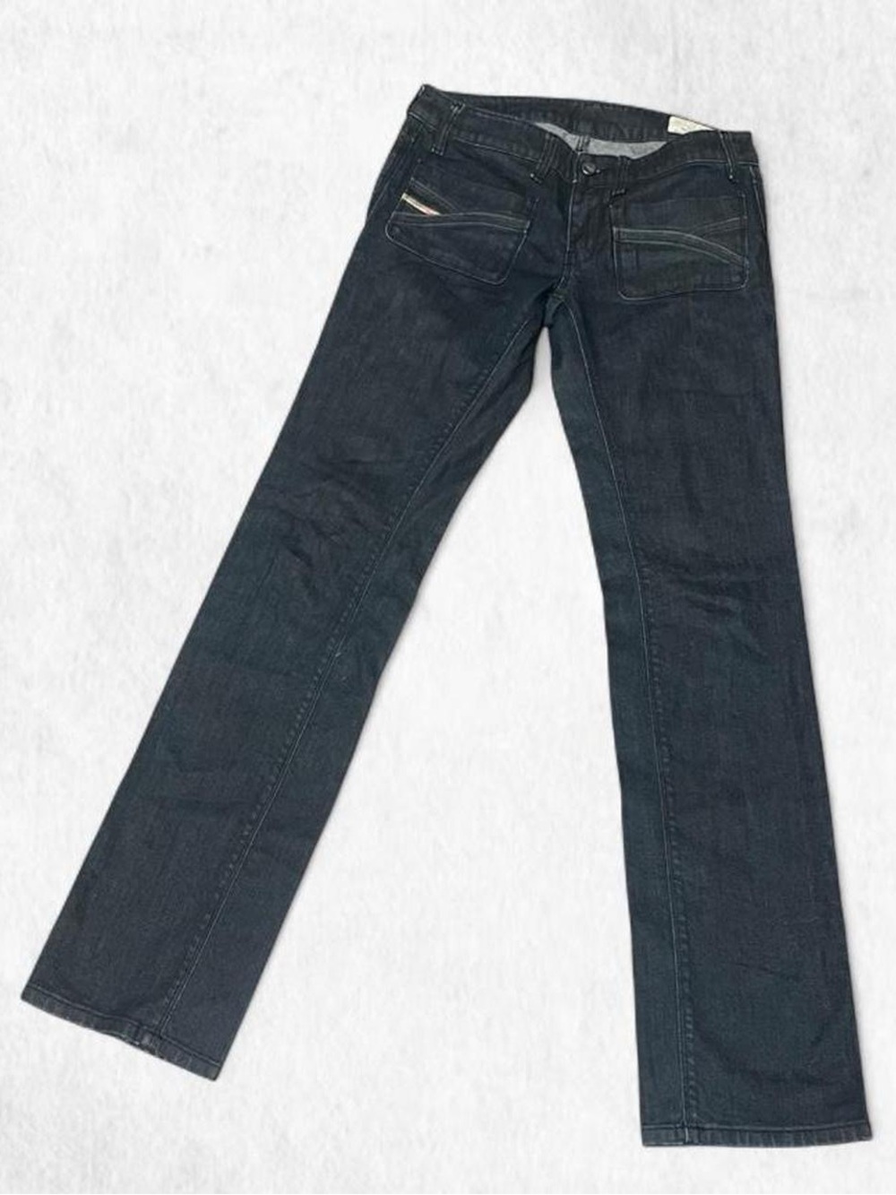Diesel Indigo Square pocket Lowrise Straight-Leg Jeans